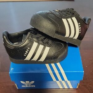 Adidas Samoa Kids Black White Sneakers